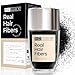 Hair Illusion Black Real Fibers and Holding Spray for Women & Men - Natural Texture, Non-Synthetic Cover Up for Thinning Hair and Bald Spots - 18 Gram