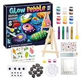 Photo Gallery kixolazr kit per dipingere sassi per bambini,set per creare pietre che brillano al buio - set creativo per ragazzi figlie figli e famiglia Photo Gallery kixolazr kit per dipingere sassi per bambini,set per creare pietre che brillano al buio - set creativo per ragazzi figlie figli e famiglia