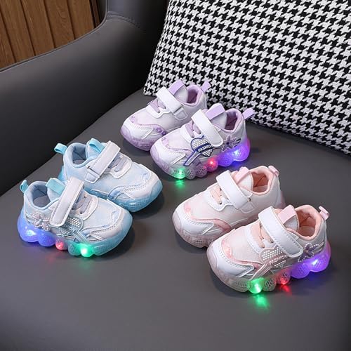 Kids Light Up Shoes Girls Boys Luminous Breathable Soft Sole Running Sports Sneaker Lace-Up Shoes for Athletic3
