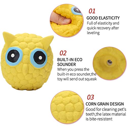Image of EETOYS Petlicious and More Dog Latex Squeaky Owl Toy (Medium)