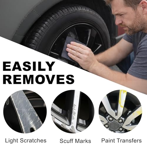 Image of Premium Wheel Scratch Repair Kit | Satin Black Rim Touch-Up Pen 30ml | DIY Kit with Filler, Sanding Tools, Spatula & Tape | Deep Rim Repair for Painted Alloy Wheels
