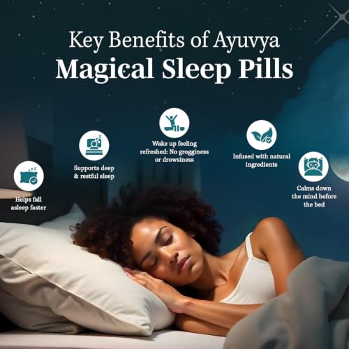 Image of Ayuvya Magical Sleep Support Melatonin Effervescent Pills - Natural Sleep Solution| Night Time Sleep Aid & For Morning Energy, (Pack of 2) | As Seen on Shark Tank