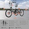 ANCHEER Electric Tricycle for Adults, 350W(Peak 550W), 48V/499Wh Ebike, 24" Folding 3 Wheel Electric Trike, 15.5MPH & 55Miles Electric Bike, Rear Differential，LCD Display, Rear Basket (Black Trike) #5