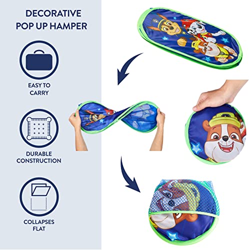 Image of Nickelodeon Paw Patrol Chase, Rubble and Marshall Pop Up Hamper with Durable Carry Handles, 21'' H x 13.5'' W X 13.5'' L