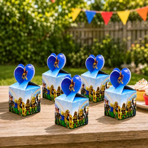 Pixel Game Candy Box Pack of 12 Birthday Gift Box and Party Favor Boxes for Boys Birthday Party Decorations Gamer Party Decorations Video Game Bday Decorations Gift Bags Treat Boxes for Kids