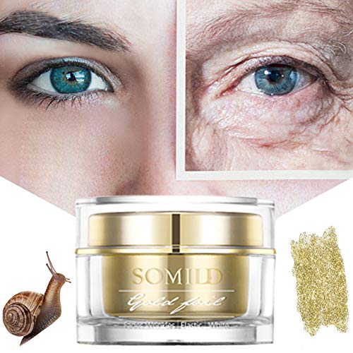Preisvergleich Produktbild Allouli Goldfolie Schneckencreme Feuchtigkeitscreme Anti-Falten Anti-Aging Glatte Feine Linien Straffende Augengesichtshaut