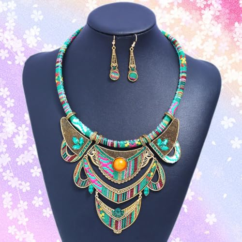 Conjunto de Joyas de Resina Ligeras Antialérgicas Estilo Bohemio 7