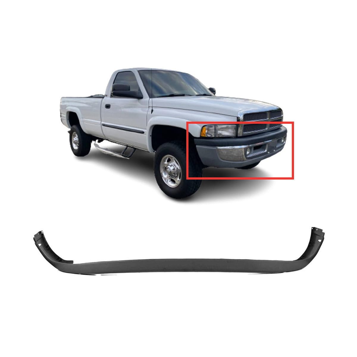 FitParts Compatible with Dodge Ram 1994–2002 Front Lower Bumper Cover