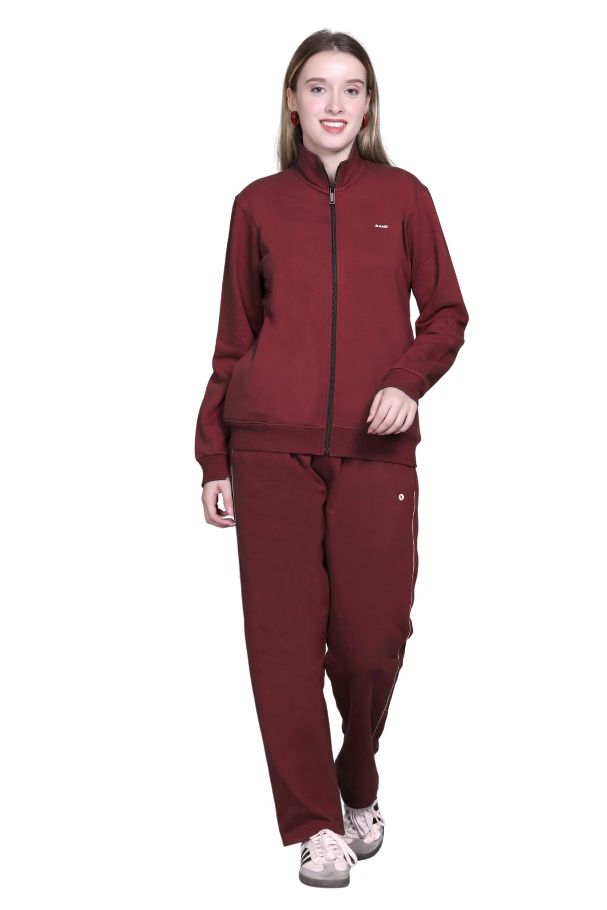 sane originals Winter Fleece Tracksuit with Zip for Women || Full Zip Sweatshirt and Pajama Set for Women || Co-ord Set for Ladies-picture-14