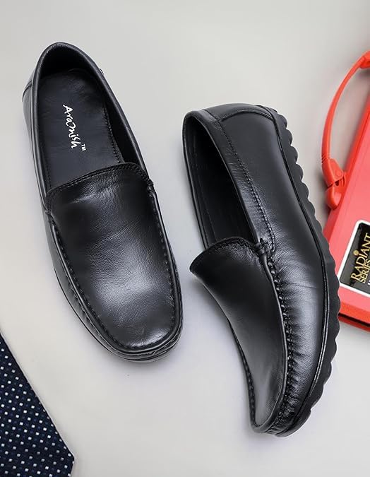 Image of ARAMISH Genuine Leather Loafers Shoes for Men