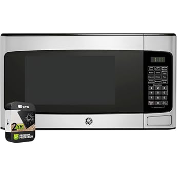 GE JVM3160RFSS 1.6 Cu. Ft. Over-the-Range Microwave Oven Stainless Steel Bundle with 2 YR CPS Enhanced Protection Pack