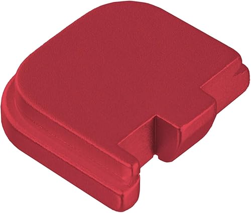 Miniatura 4 de NDZ Performance Placa deslizante trasera para Glock 43 de 43 x 48 de 0.354in, aluminio anodizado grabado con láser en color rojo, elige el diseño
