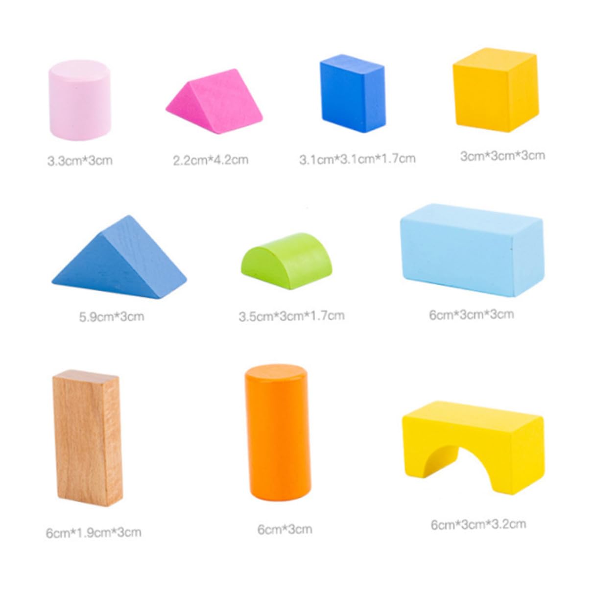 Bloques de Construcción Geométricos en Plástico Seguro para Niños de 100 Piezas Textura Lisa y Delicada para Jugar y Aprender