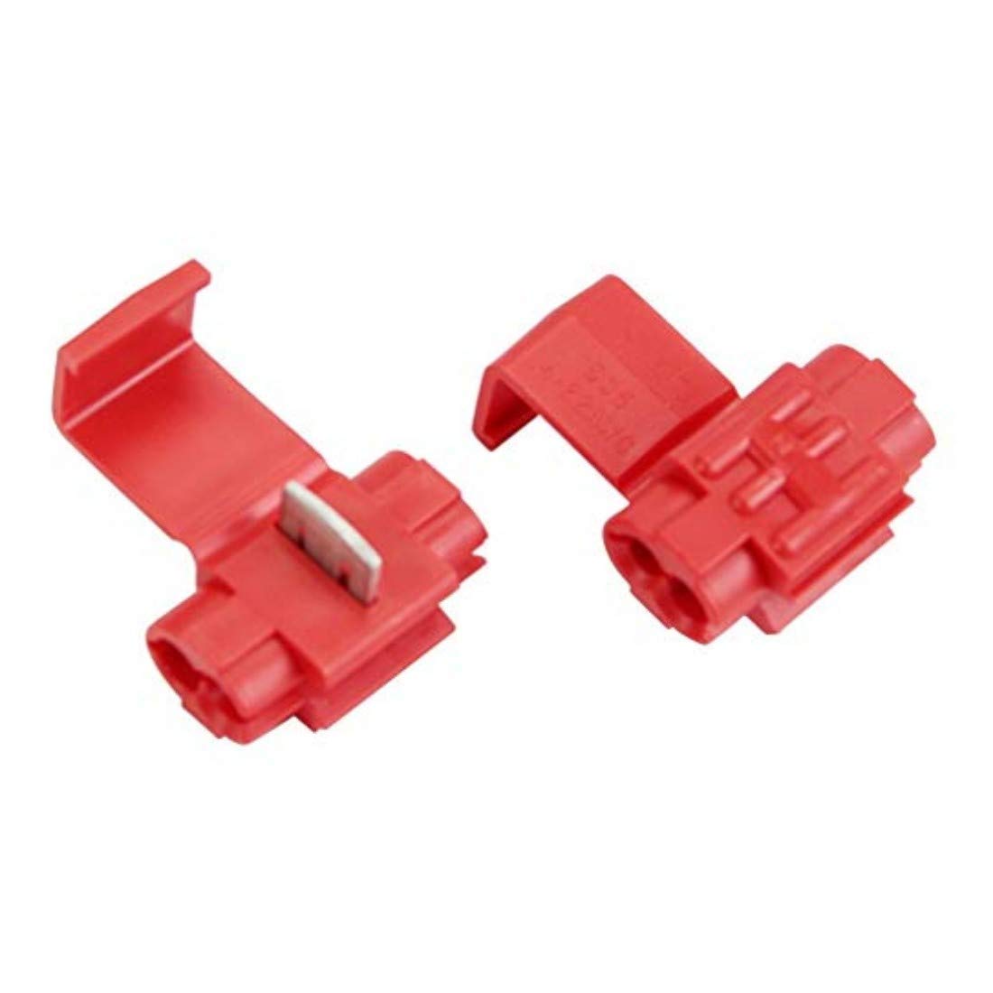 DIY CraftsScotch Lock Wire Connectors Set, Quick Splice Connector Terminals, Electrical Wire Splice Connectors, Quick Connector Branch Connector (10 Pcs, Red)