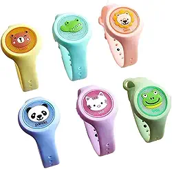 Pulseira Repelente Infantil Contra Mosquitos e Pernilongos Bracelete Com LED Antimosquito Relógio Repelente Premium Kit 2 Unidades Proteção Natural e Segura Para Crianças e Bebês