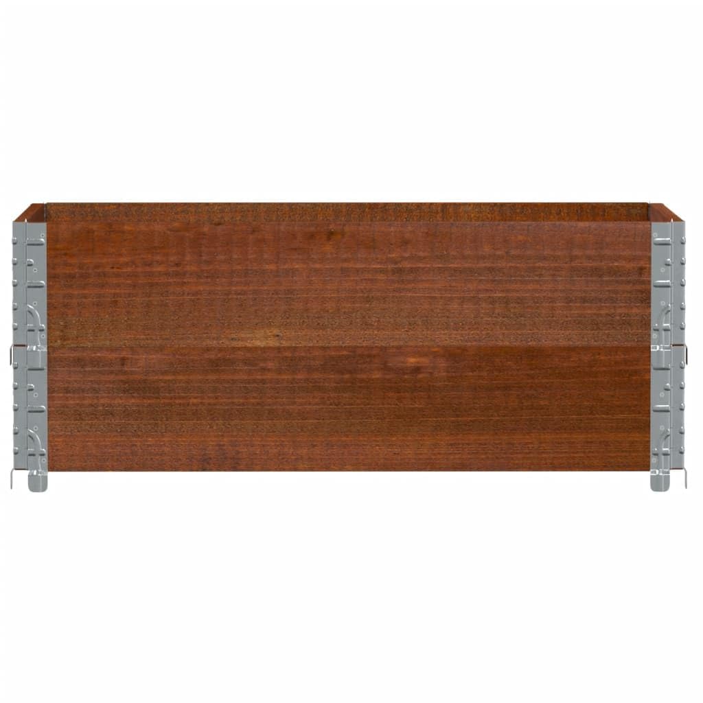 Paretali per Pallet 2pz Marroni 100x50cm Legno Massello di Pino, Movimentazione di Materiali,Pianali di carico e Pallet, 13.8kg-4010285