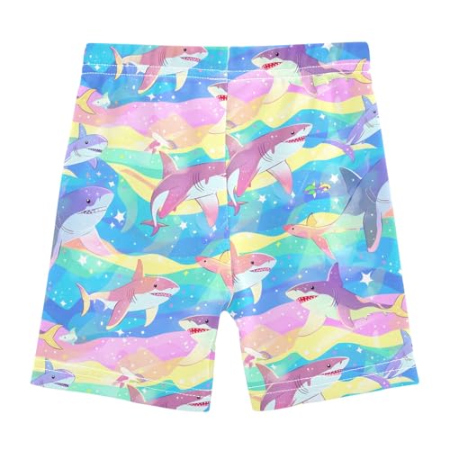 Cute Anime Sharks Girls Shorts Elastic Waist Sports Shorts Girls Leggings Pants for 4-10 Years2