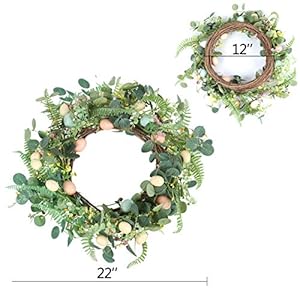 22" Spring Wreath Decorations for The Home Spring Eucalyptus Grapevine Wreath Decor for Front Door Farmhouse Wall Outdoor Party Decoration 22 Spring Wreath Decorations for The Home Spring Eucalyptus Grapevine Wreath Decor for Front Door Farmhouse Wall Outdoor Party Decoration