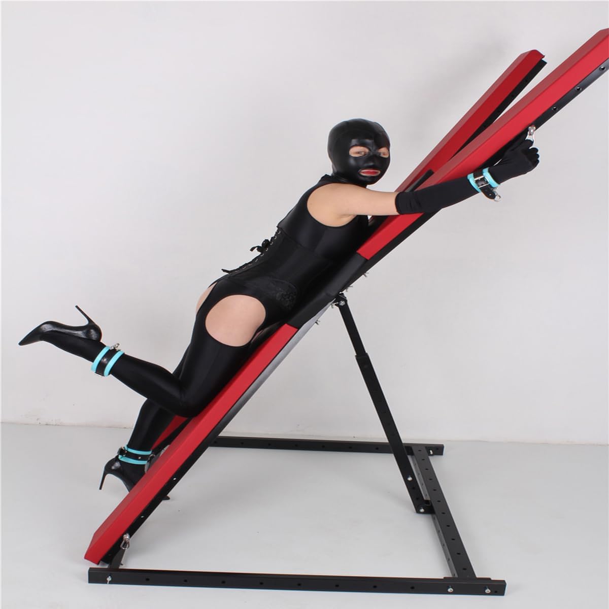 Große Bestrafung Bondage Gestell Sklaventraining Sexspielzeug Sm Folter Mit Fußfesseln+Handschellen Fesselgurte Sexfolter Self Bondage Sexmöbel Set Sexy Kreuz X-Rahmen