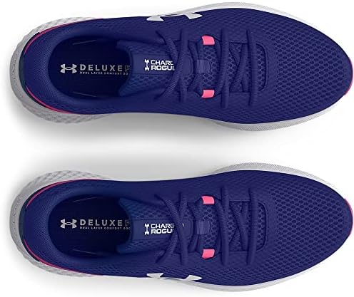 Under Armour Men's Charged Rogue 3 Sneaker, (402) Bauhaus Blue/Pink Punk/White, 11 | Image 2