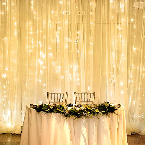 LE LED Curtain Lights, 19.7x9.8ft, 594 LED, 8 Modes, Plug in Twinkle Lights