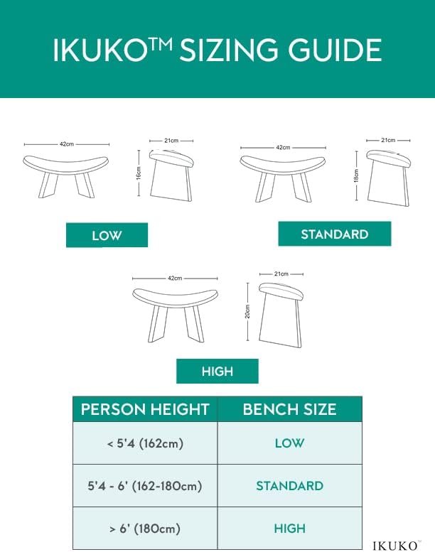 Miniatura 3 de Banco de meditación IKUKO Original, versión portátil con bolsa, asiento ergonómico de madera hecho a mano local, prana yoga, 2 colores, 3 tamaños de