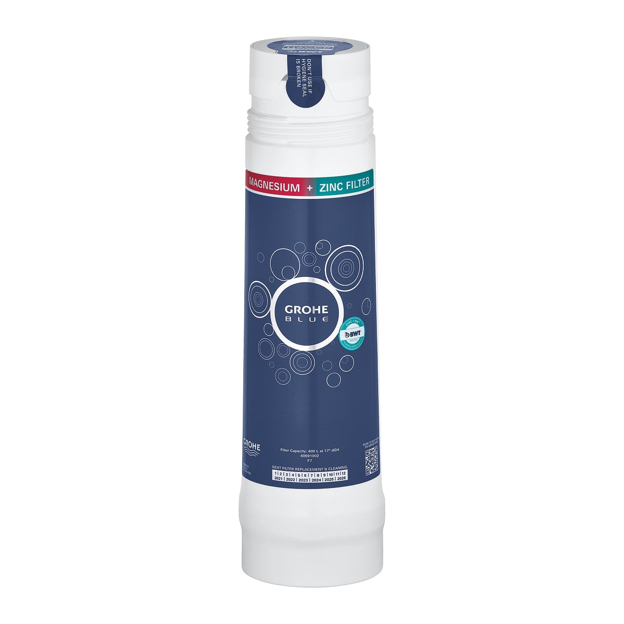 GROHE Blue Magnesium + Zinc Filter (Enriches Water with Up to 35mg/l Magnesium and 3mg/l Zinc, 400L Capacity at 17° DGH - Image 3