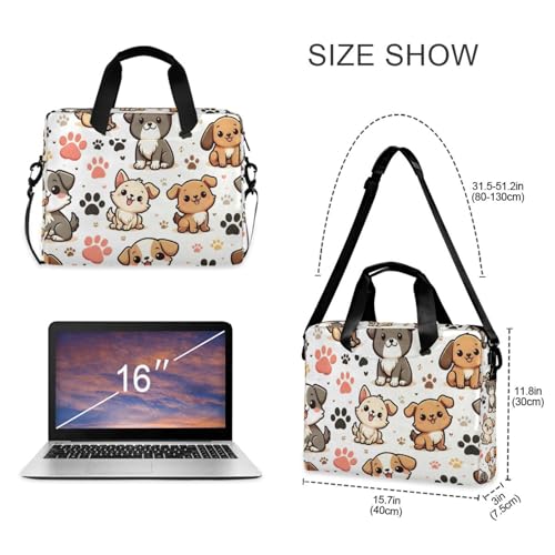 Funda para portátil ALAZA con estampado de huellas de perro miniatura 5