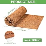 MOERAE Mata kokosowa w rolce 30 x 300 cm – wkładka z naturalnego włókna kokosowego do skrzynki na rośliny, ochrona przed zimnem roślin doniczkowych, izolacja przed zimnem i zwalczanie chwastów w