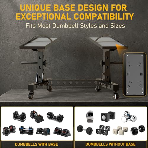 Image of Eisenlink Adjustable Dumbbell Rack & Weight Rack, Holds 440 lbs, Space Saving Design for Home Gym Organization