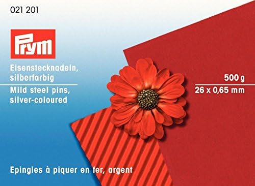 Prym 0.70 x 26mm Straight Mild Steel Pins 26mm Silver - per Pack