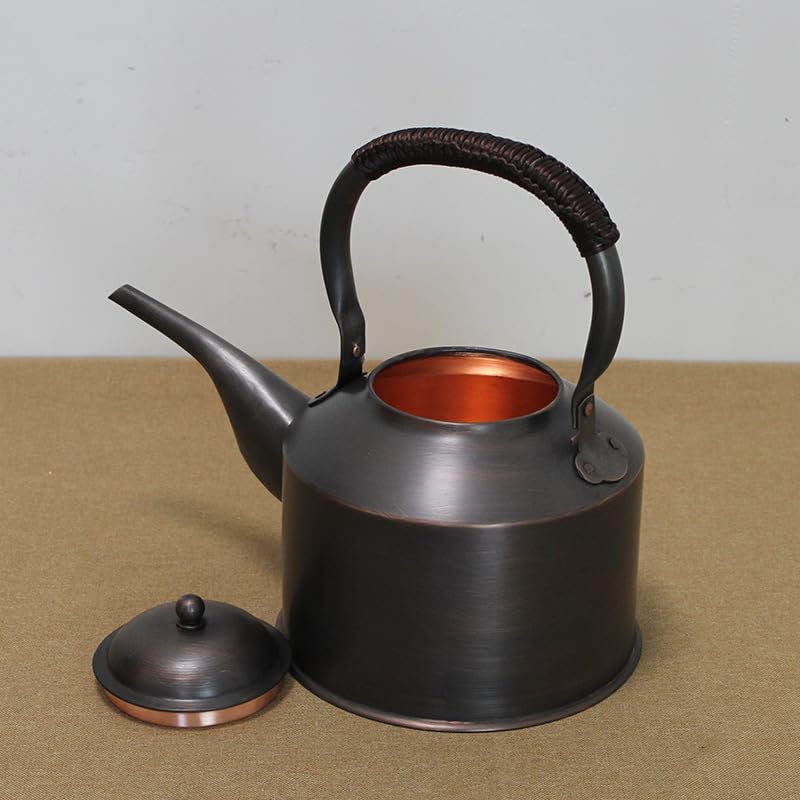 kkekos Handmade Solid Copper Kettle Copper Teapot with Stovetop Tea Pot 3L/4L/5L (5L)