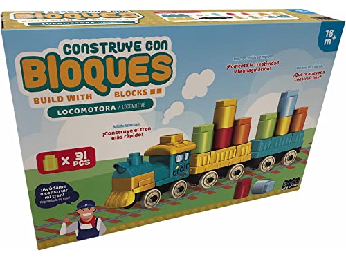 Train Blocks Molto Tren Con 70 Bloques Molto Blocks Tren Didáctico