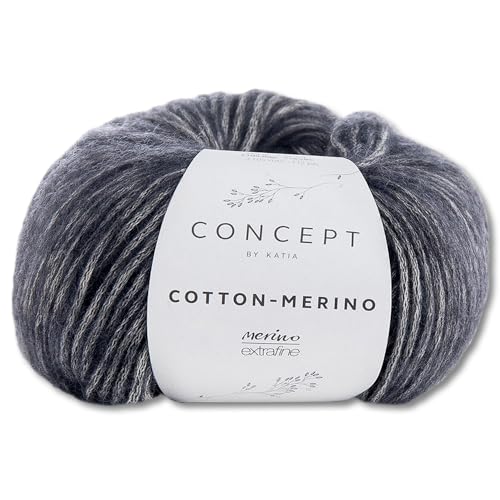 Bild: Frida's Wollhaus Concept by Katia 50 g Cotton-Merino Kettengarn Wolle Hkeln Stricken 23 Farben (107 | Dunkelgrau) fr 6,49 EUR bei amazon.de