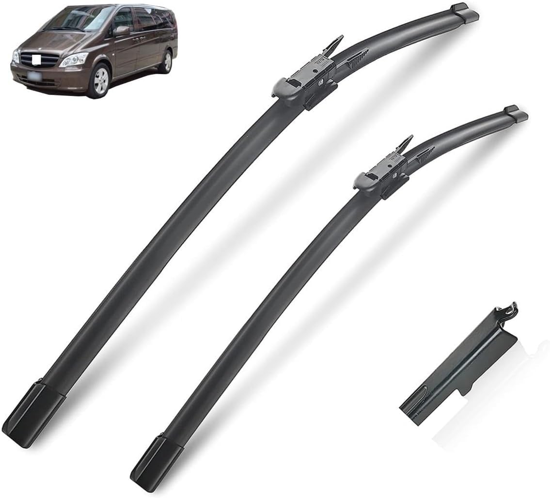 MadongJ Windshield Windscreen Wiper Blades for Benz Vito Viano W639 2006-2014, Replacement Blades All-Weather Performance Streak-Free Windshield Wipers