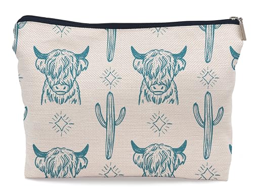 Image of Western Makeup Bag,Western Gifts For Women,Cow Makeup Bag,Cowgirl Stuff,Western Stuff For Women,Western Gifts,Cowgirl Gifts(COW H)