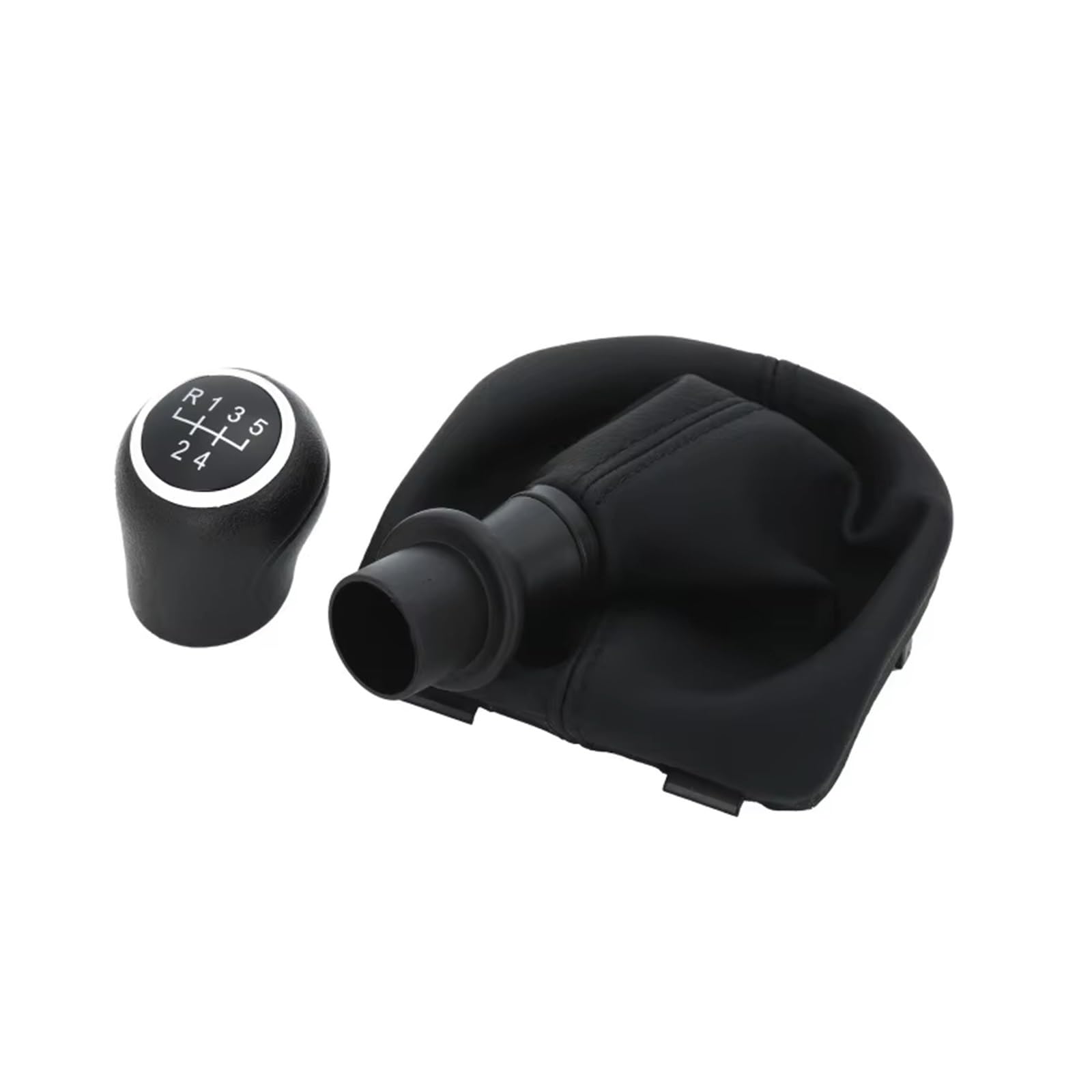 WYLWSHA Shift Gear Knob Cover for VW for T6 for T7 for Transporter for Multivan for Caravelle 2016-2020 Gear Shift Knob Shifter Lever Gaiter Boot Case(Black line 5speed)