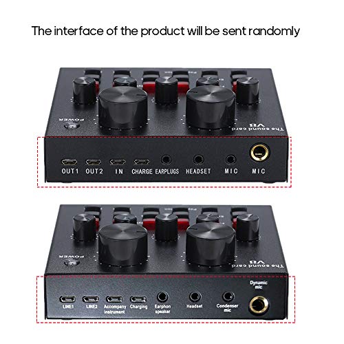 KKmoon V8 Placa de Som Multifuncional, Mixer de Áudio, com Microfone