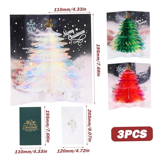 Carte de Noël pop-up 3D pour illuminer vos vœux familiaux autour du sapin - 5