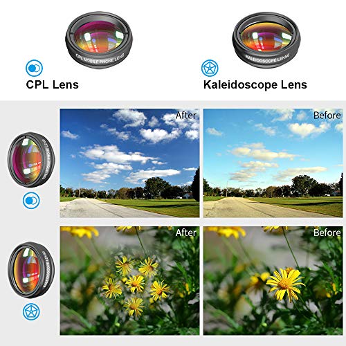 Image of Apexel Camera Phone Lens Kit + Tripod Lens -Metal 16X Telephoto Zoom Lens
