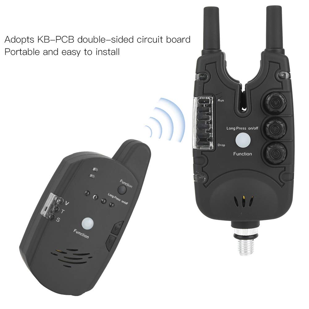 CHICIRIS Mordedura de pescado alarma electrónica de pesca Alerta LED -mordida con señal sensible ABS Material para barra de pescado accesorio