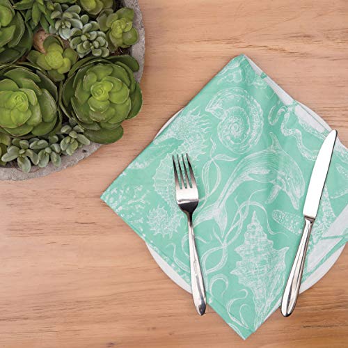 Set de 6 servilletas de algodón verde C&F Home miniatura 3