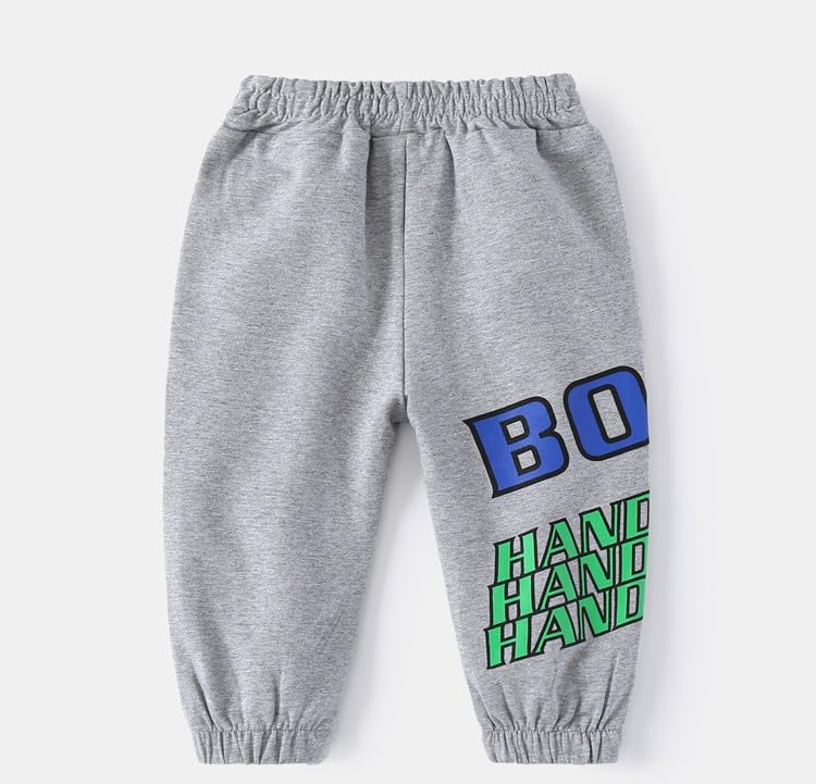 Meufam Toddler Baby Boys Active Jogger Sweatpants Drawstring Elastic Long Pants Pull-on Sweatpants with Pockets3