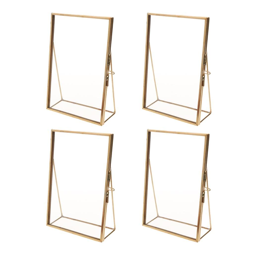 Colcolo 4 Stücke Retro Home Decor Glas Hängen Frei Standbild Foto Rahmen