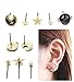 YAMULA 5 Pcs Stud Set Amazing Planet, Star&Moon Stud Earrings for Girls