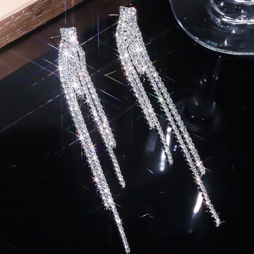 Image of Young & Forever Gift Fashion Jewellery Gold and Silver Plated Cubic Zirconia Diamond Hoop Earrings Sparkling Hypoallergenic Hoops Earrings for Women & Girls