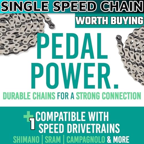 image for HuGuWdy Single Speed Bike Chain，Bicycle Chain 1/2