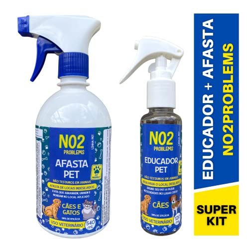 Super Kit Afasta 540 mL e Educa 120 mL Pet NO2PROBLEMS Eficaz Cães e Gatos Produto Petshop