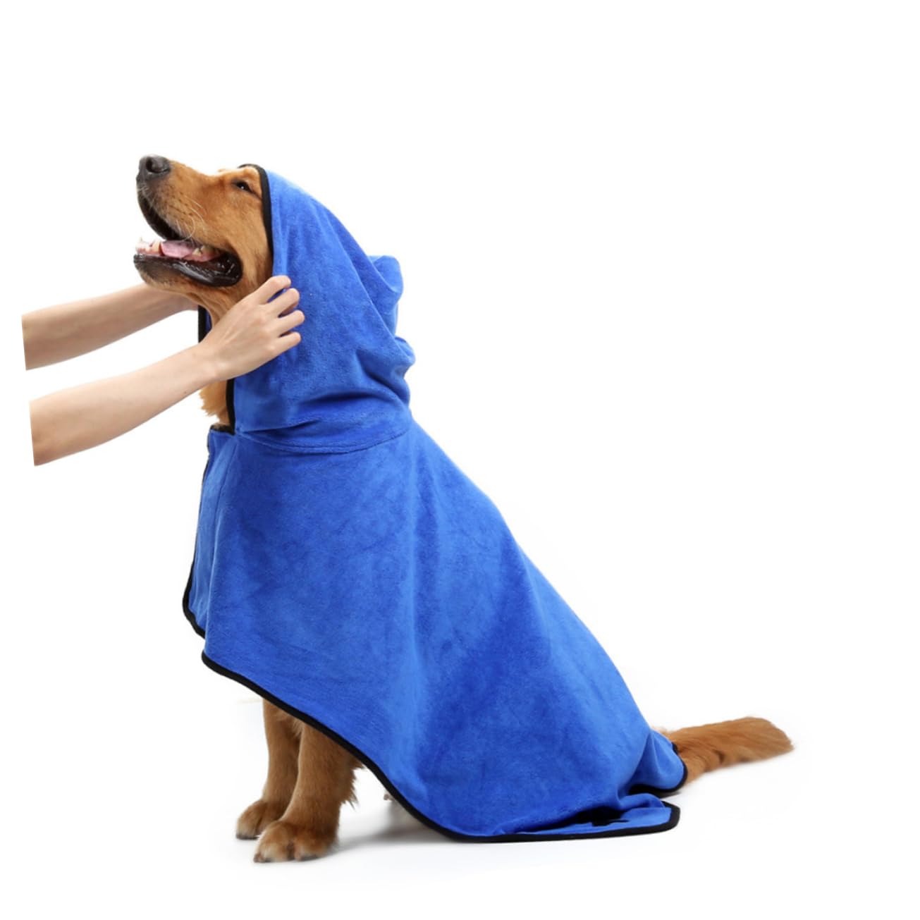 Peignoir pour Animaux Serviette de Bain Chien Super Absorbant Séchage Rapide en Fibre pour Chiens et Chats