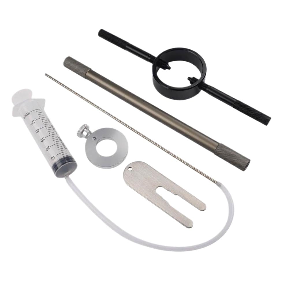 Kit di manutenzione forcella per strumento compressore forcella compatibile con forcelle per cartuccia per moto, strumento per anello regolabile con asta ammortizzatore